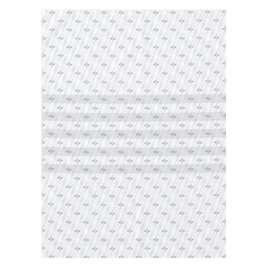 Nappe Motif Diamant Bleu Blanc Moderne Impression géomét (Devant)