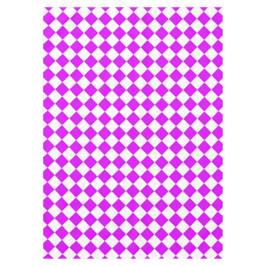 Nappe Motif Diamant Damier Blanc Violet (Devant)