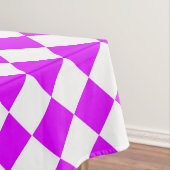 Nappe Motif Diamant Damier Blanc Violet (In Situ)