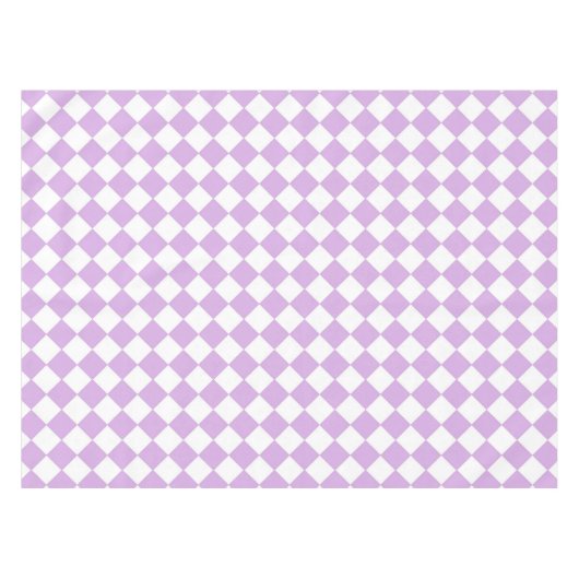 Nappe Motif diamant de Checker blanc violet (Devant (Horizontal))
