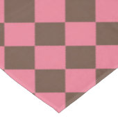 Nappe Motif diamant de Checker Brown rose (Angle)