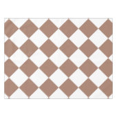 Nappe Motif diamant en blanc et Mocha Mousse (Devant (Horizontal))