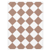Nappe Motif diamant en blanc et Mocha Mousse (Devant)