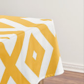 Nappe Motif diamant jaune et blanc soleil (In Situ)