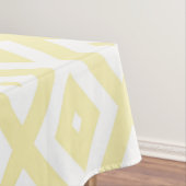 Nappe Motif diamant jaune pâle et blanc (In Situ)