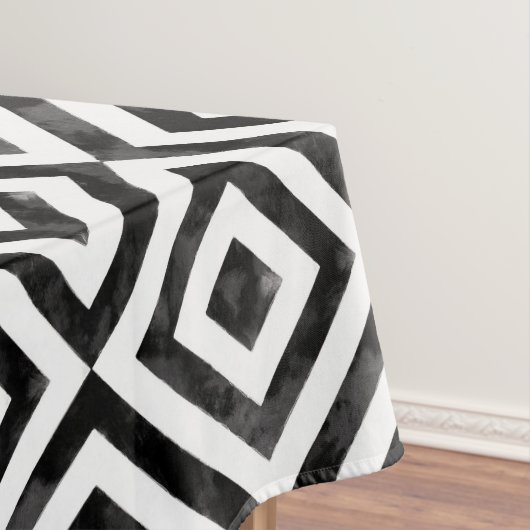 Nappe Motif diamant noir et blanc (In Situ)