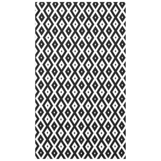 Nappe Motif diamant noir et blanc (Devant)