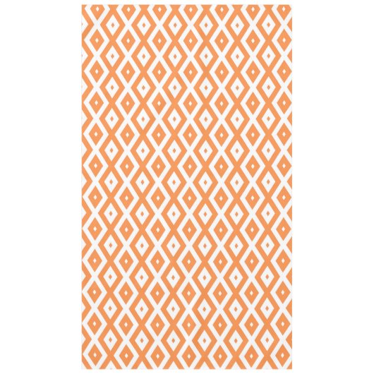 Nappe Motif diamant orange et blanc (Devant)