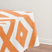 Nappe Motif diamant orange et blanc (In Situ)