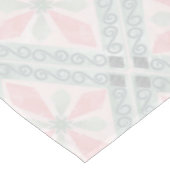 Nappe Motif diamant pastel vert et rose (Angle)