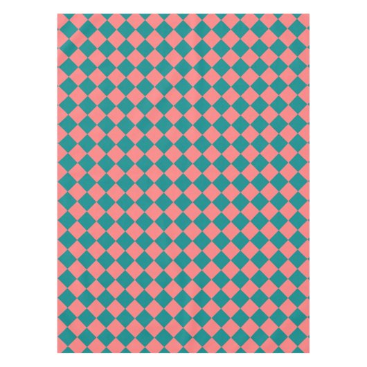 Nappe Motif diamant rose Cyan Checker (Devant)