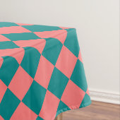 Nappe Motif diamant rose Cyan Checker (In Situ)