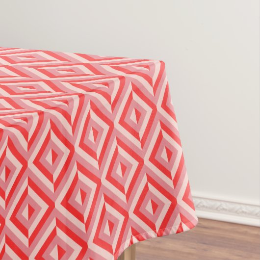 Nappe Motif diamant rouge à trois tons (In Situ)