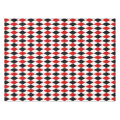 Nappe Motif diamant rouge blanc arlequin noir (Devant (Horizontal))