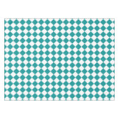 Nappe Motif diamant turquoise blanc Checker (Devant (Horizontal))