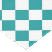 Nappe Motif diamant turquoise blanc Checker (Angle)