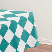 Nappe Motif diamant turquoise blanc Checker (In Situ)