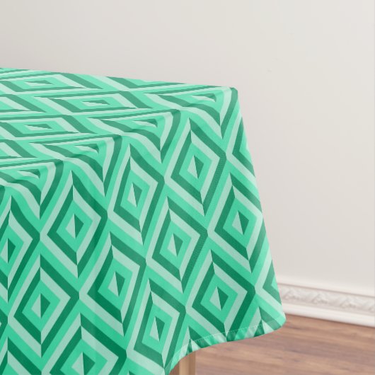 Nappe Motif Diamant vert à trois tons (In Situ)