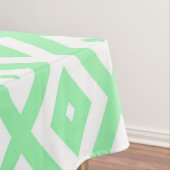 Nappe Motif diamant vert et blanc (In Situ)