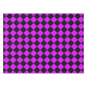 Nappe Motif Diamond de damier noir violet (Devant (Horizontal))