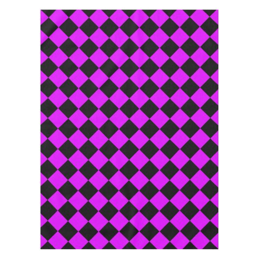 Nappe Motif Diamond de damier noir violet (Devant)