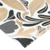 Nappe Motif d'illustration de Feuilles floraux noirs d'o (Angle)