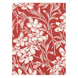 Nappe Motif d'illustration florale abstraite rouge éléga