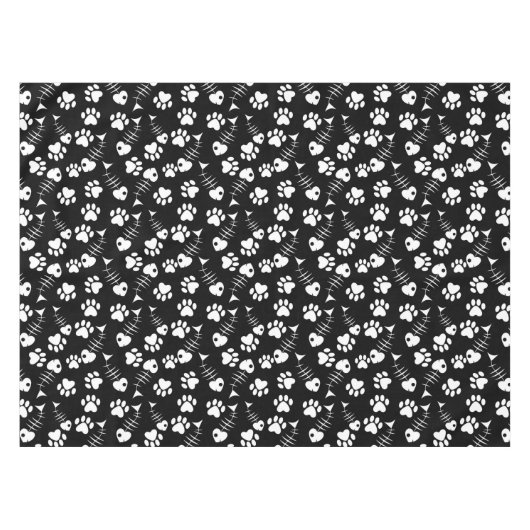 Nappe motif d'impression de chat d'os de poissons (Devant (Horizontal))