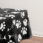Nappe motif d'impression de chat d'os de poissons (In Situ)