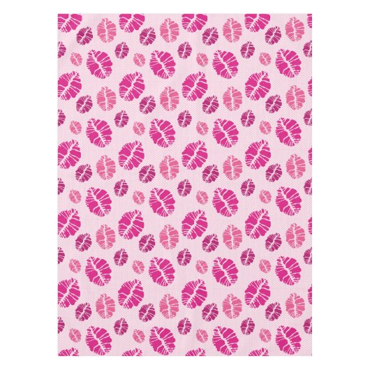 Nappe Motif d'impression de forme de baiser de rouge à (Devant)