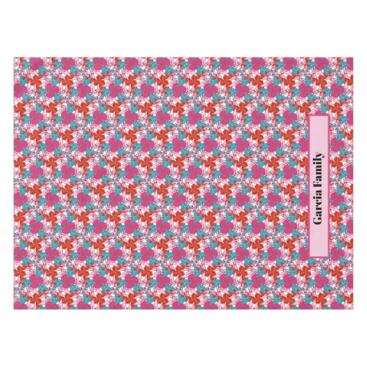 Nappe Motif d'impression floral rose chaud (Devant (Horizontal))