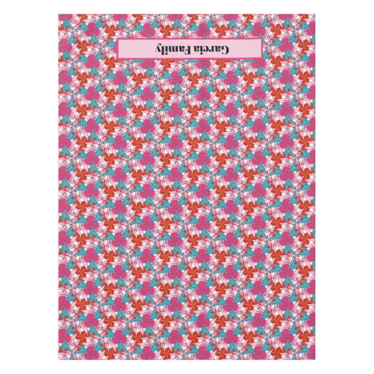 Nappe Motif d'impression floral rose chaud (Devant)