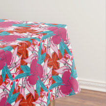Motif d'impression floral rose chaud