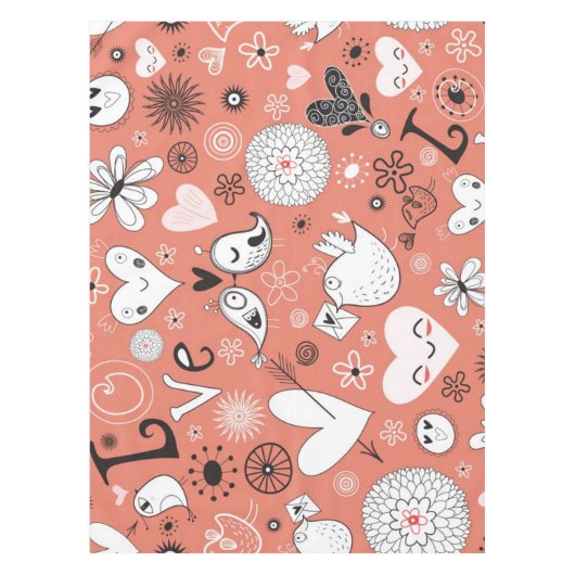 Nappe Motif d'inséparables (Devant)