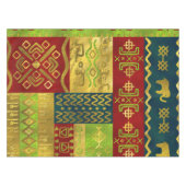 Nappe Motif d'or africain ethnique sur la couleur (Devant (Horizontal))