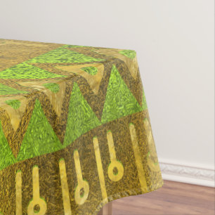 Nappe Motif d'or africain ethnique sur la couleur