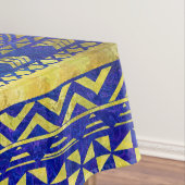 Nappe Motif d'or africain ethnique sur l'aquarelle (In Situ)