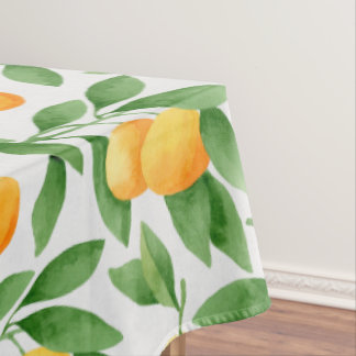 Nappe Motif d'oranges ou de mandarines d'aquarelle