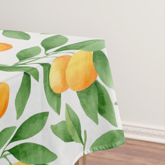 Nappe Motif d'oranges ou de mandarines d'aquarelle (In Situ)