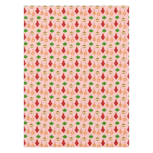 Nappe Motif d'ornement antique en rouge, vert et rose (Devant)