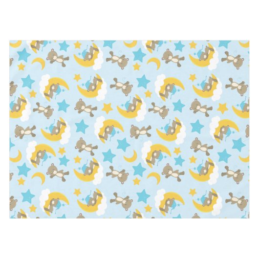 Nappe Motif D'Ours, Mignonnes Ours, Nounours, Étoiles (Devant (Horizontal))