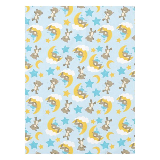 Nappe Motif D'Ours, Mignonnes Ours, Nounours, Étoiles (Devant)