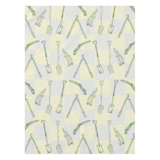 Nappe Motif d'outils de jardinage (Devant)