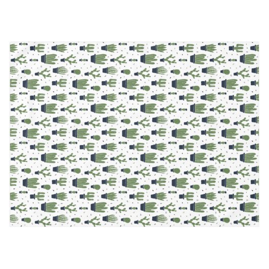 Nappe Motif du désert de cactus foncé rustique (Devant (Horizontal))