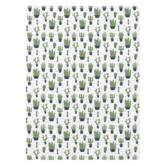 Nappe Motif du désert de cactus foncé rustique (Devant)