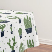 Nappe Motif du désert de cactus foncé rustique (In Situ)