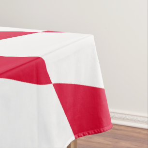 Nappe Motif du drapeau diamant de Bavière rouge et blanc