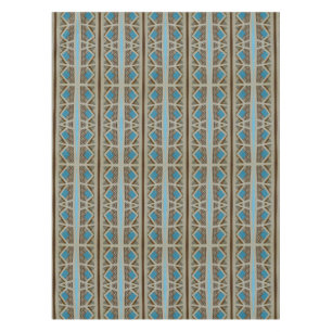 Nappe Motif du sud-ouest de brun de gris de turquoise