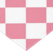 Nappe Motif du vérificateur de diamants rose blanc (Angle)