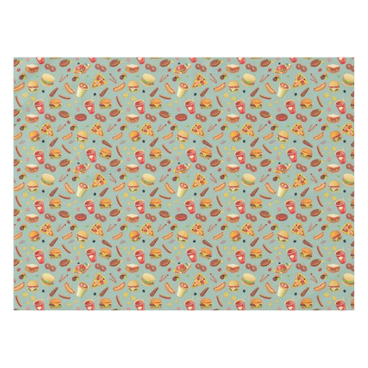 Nappe Motif élégant d'aliments de préparation rapide (Devant (Horizontal))